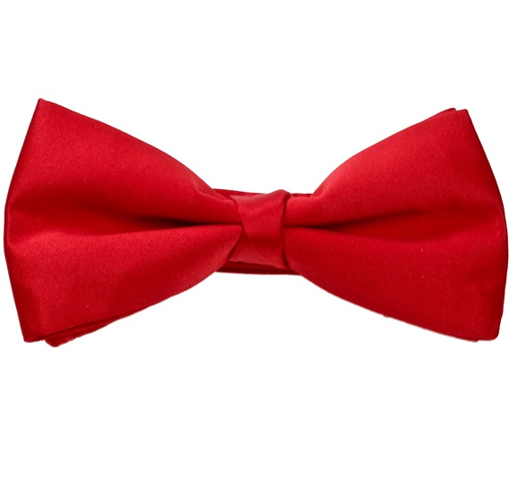 Red Satin Bow Tie and Pocket Square