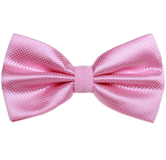 Pink Satin Bow Tie and Pocket Square