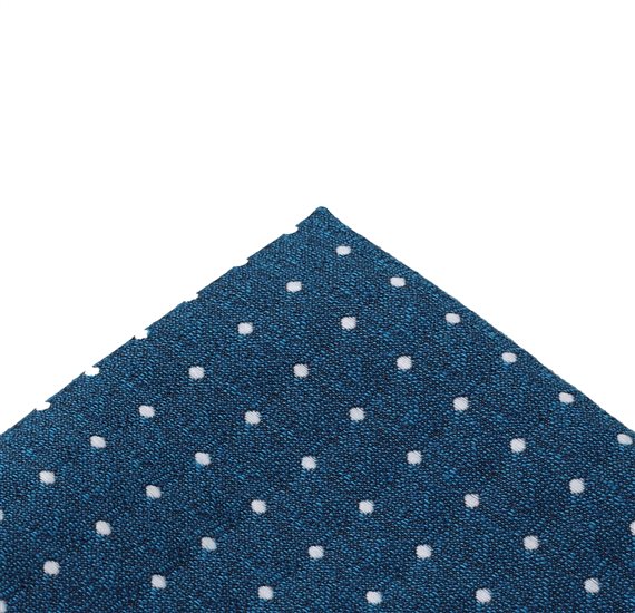Blue Pocket Square with Dots