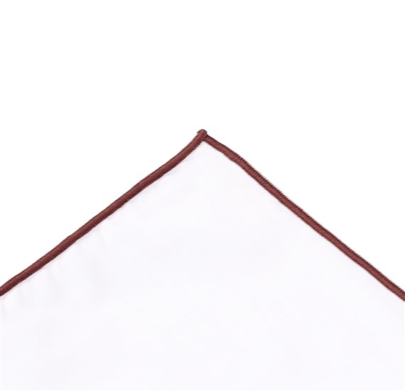 White and Brown Pocket Square