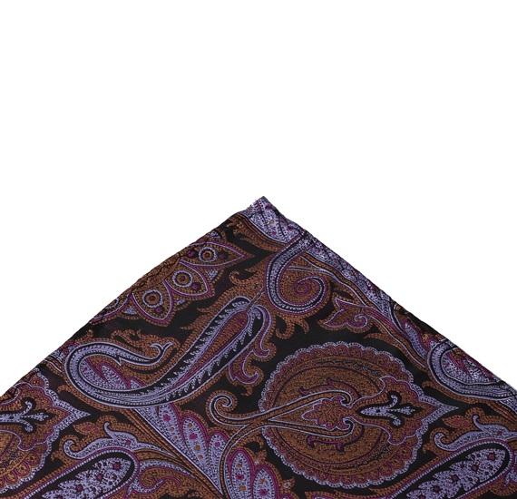 Purple Paisley Pocket Square