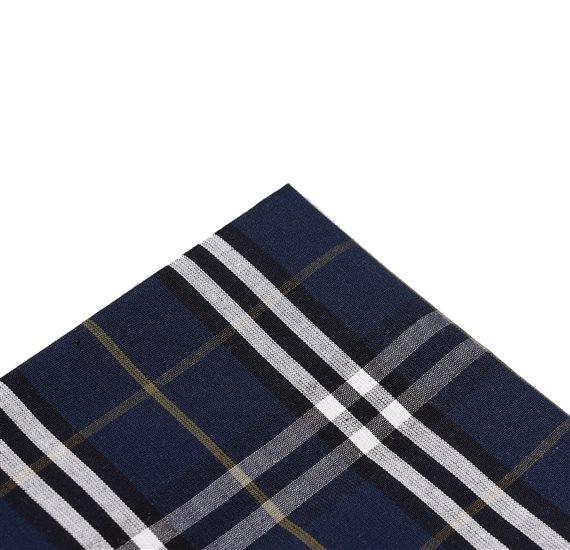 Blue Tartan Pocket Square