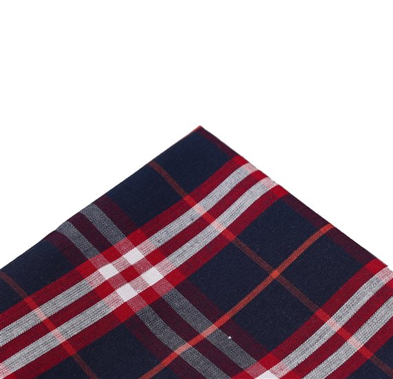 Blue and Red Tartan Pocket Square
