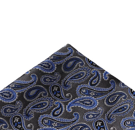 Green Pocket Square with Paisley