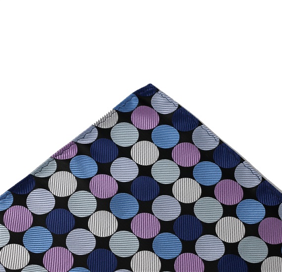 Dark Blue Dots Pocket Square