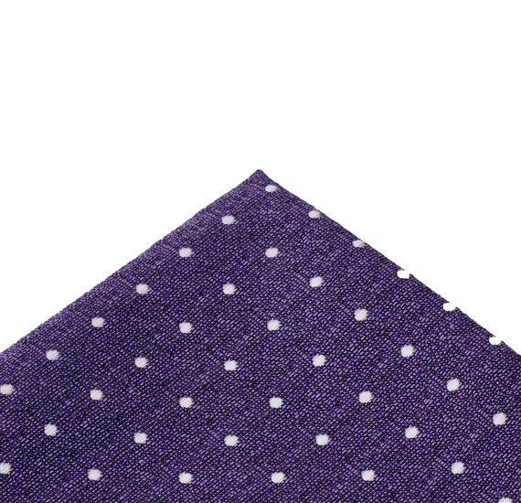 Purple Pocket Square with Dots