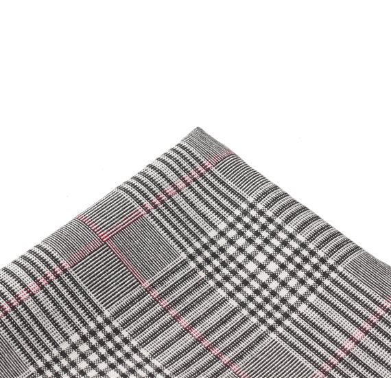 Pocket Square with Black Prince of Wales Tartan