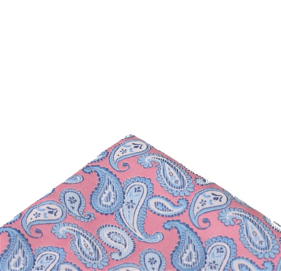 Pink Paisley Pocket Square