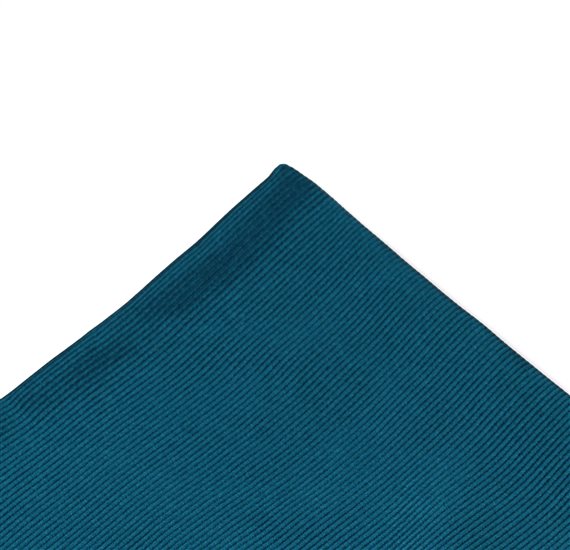 Petrol Green Jacquard Silk Pocket Square