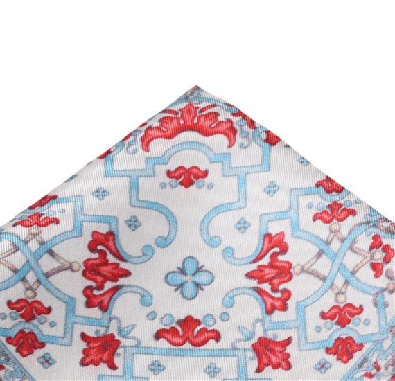 Coral Silk Pocket Square