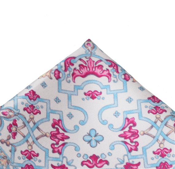 Pink Silk Pocket Square Design