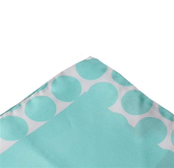 Turquoise Silk Pocket Square Design