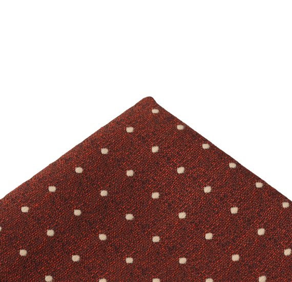 Brown Pocket Square with Dots