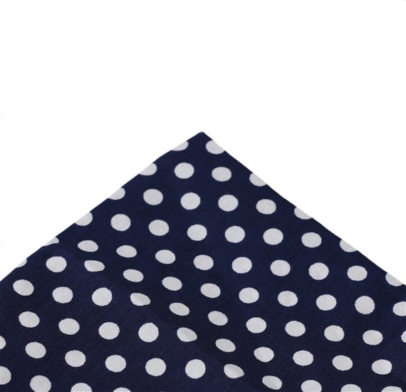 Dark Blue Pocket Square with Dots