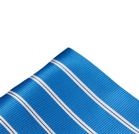 Royal Blue Pocket Square with Stripes