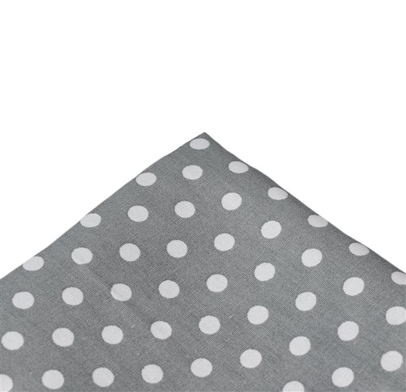 Grey Pocket Square with Dots