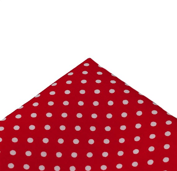 Red Pocket Square with Dots
