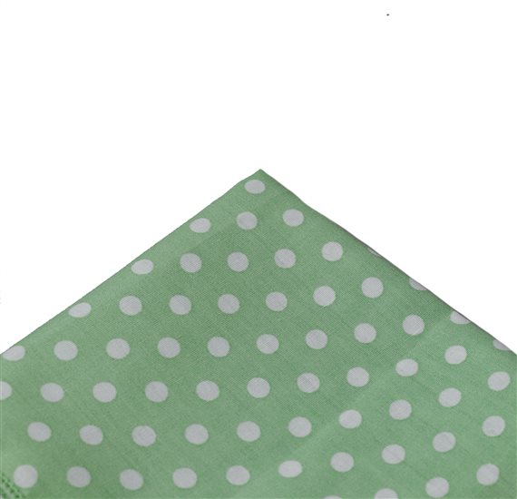 Light Green Pocket Square with Dots