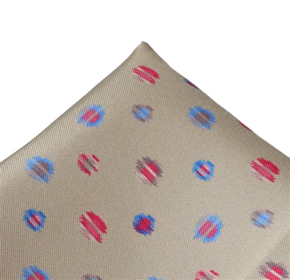 Green Silk Pocket Square with Paisley