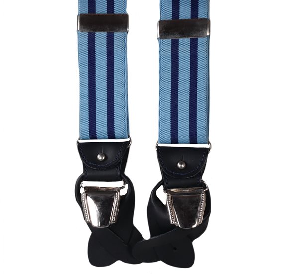 Blue Sky with Blue Stripes Elastic Braces