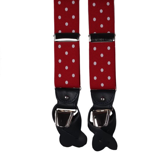Red with White Dots Elastic Braces
