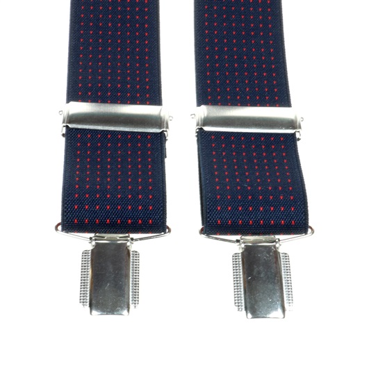 Deep Blue with Red Dots Elastic Braces