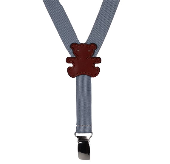 Baby's Grey Teddy Bears Elastic Braces