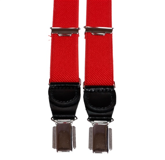 Red Skinny Elastic Braces