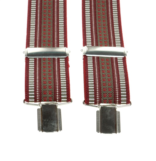 Burgundy Jacquard Elastic Braces