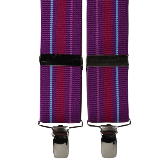Magenta Stripes Elastic Braces