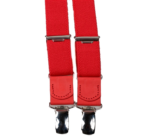 Red Leather - Boys' Elastic Braces