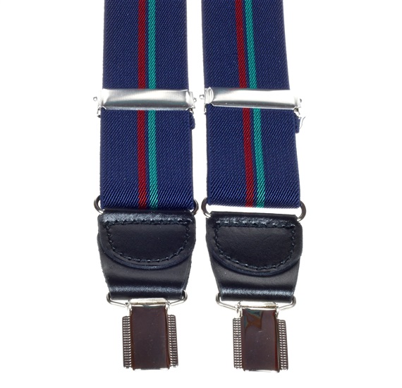 Dark Blue Striped Elastic Braces
