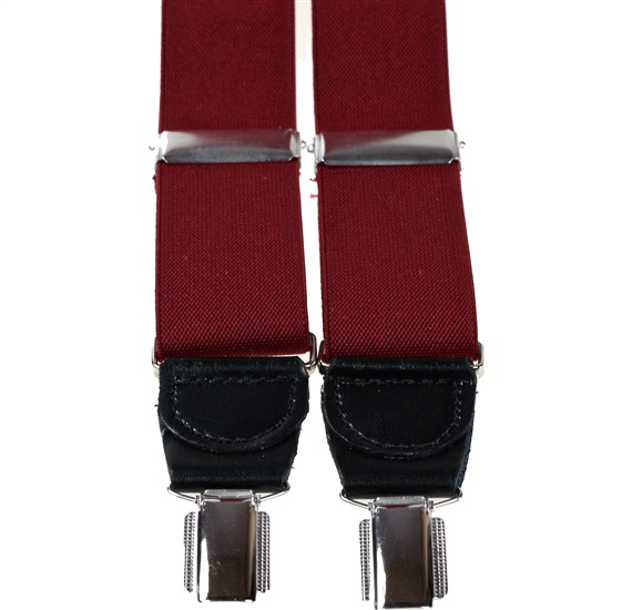 Burgundy Elastic Braces