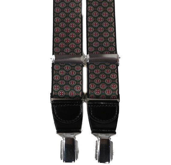 Green Pattern Elastic Braces