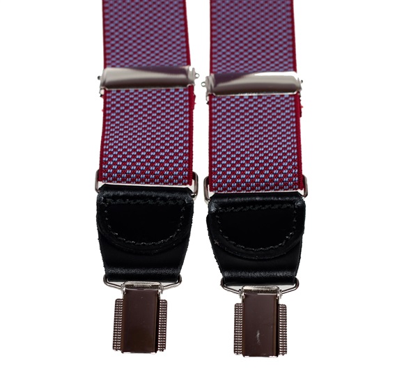 Garnet with Blue Dots Elastic Braces