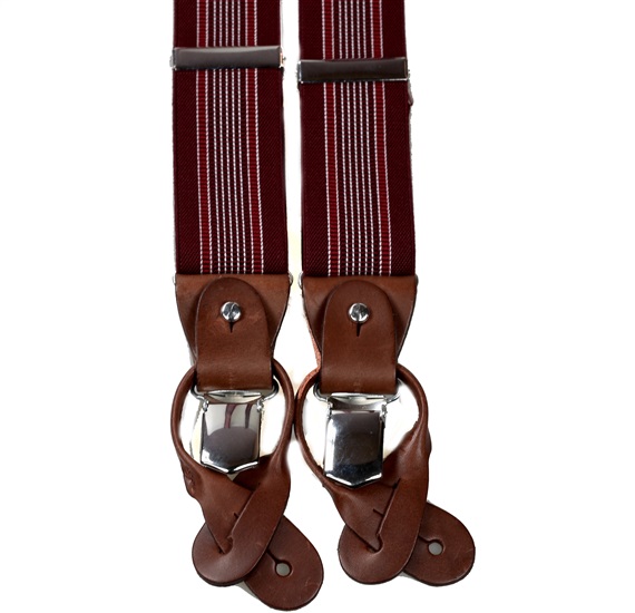 Garnet Stripes Elastic Braces