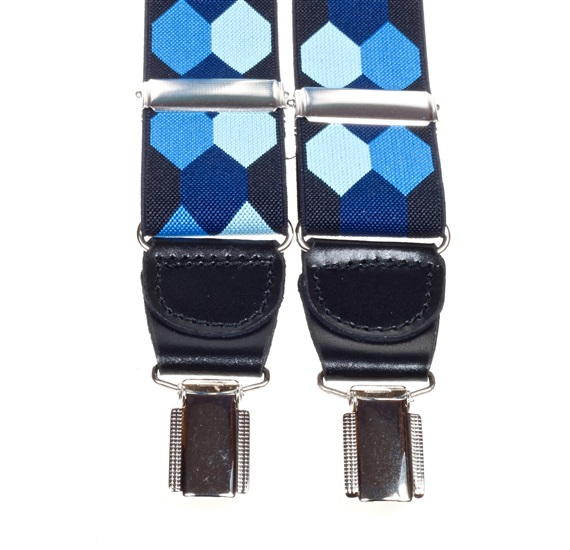 Blue Hexagons Elastic Braces