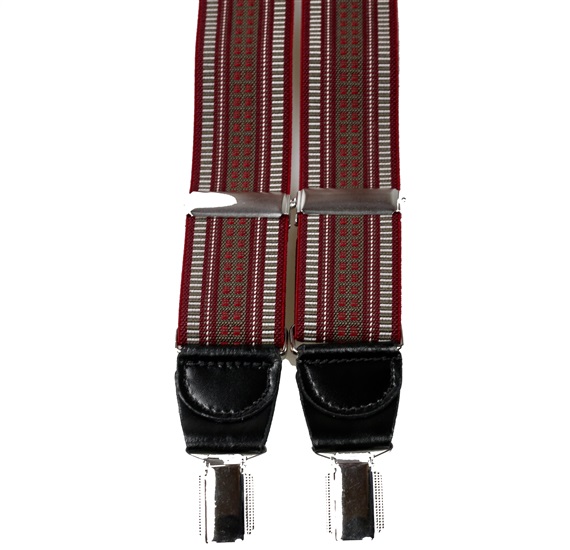 Burgundy Jacquard Elastic Braces