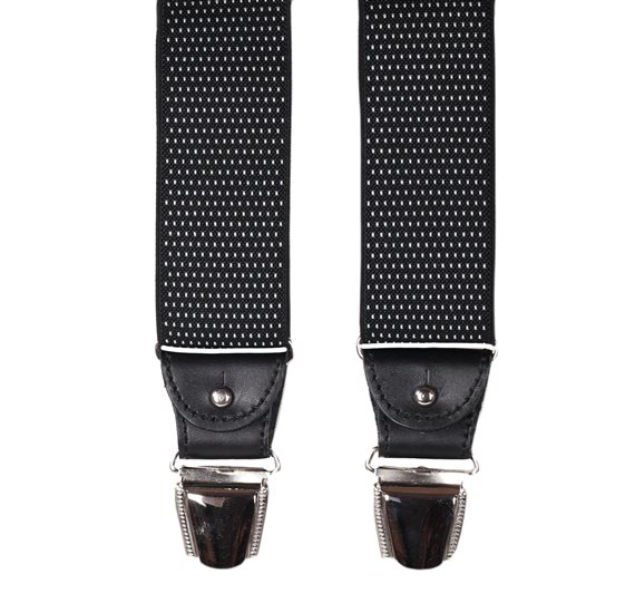 Black with White Dots Elastic Braces
