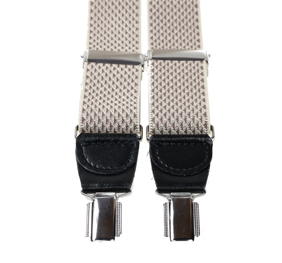 Beige Patterned Elastic Braces