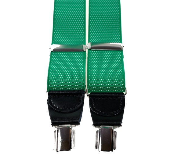 Green with White Dots Elastic Braces