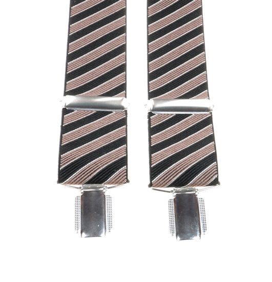Dark Blue and Brown Stripes Elastic Braces