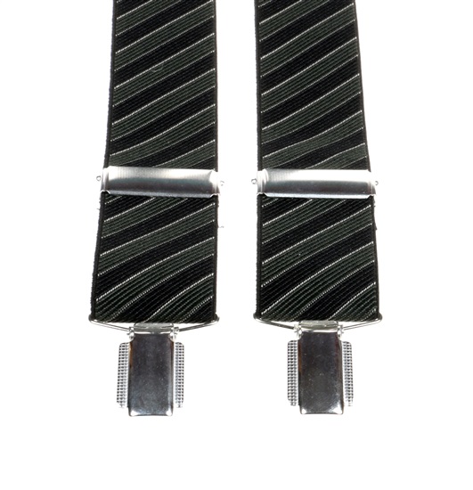 Dark Blue and Green Striped Elastic Braces