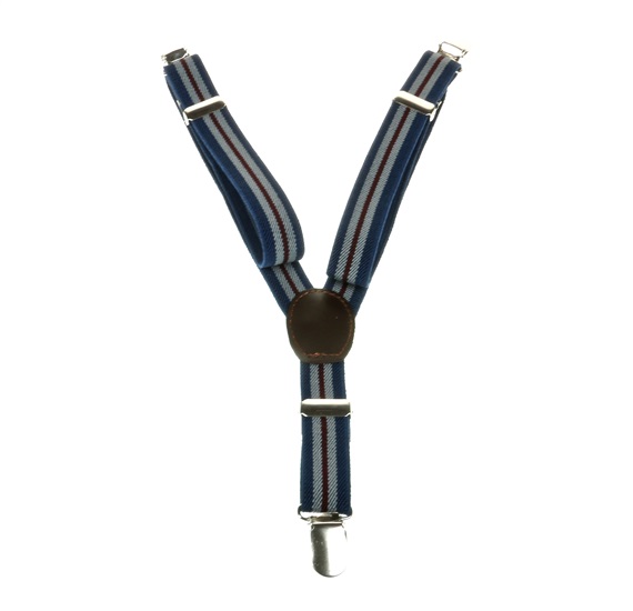 Deep Blue and Brown Stripes - Boys' Braces