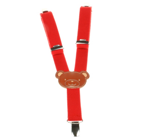 Red Teddy Bear - Boys' Elastic Braces