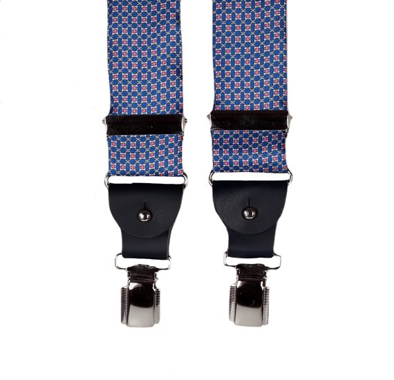Royal Blue Chains Natural Silk Elastic Braces