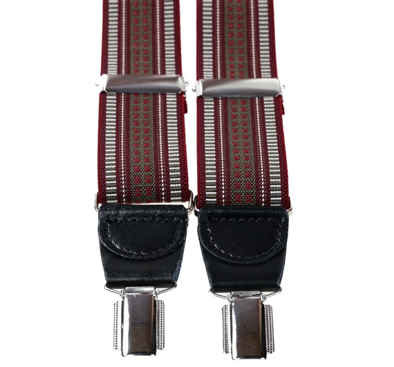 Burgundy Jacquard XXL Braces