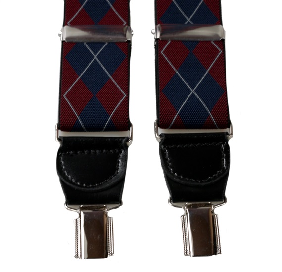 Blue Diamond Argyle XXL Elastic Braces