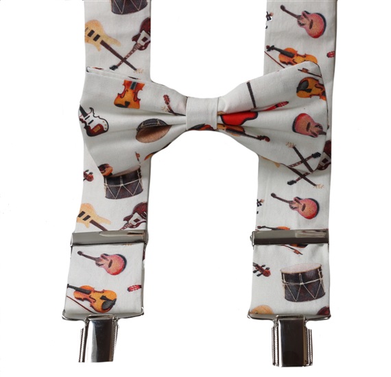 Musical Instruments Braces and Bow Tie