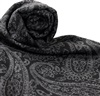 Dark Grey Scarf with Grey Paisley